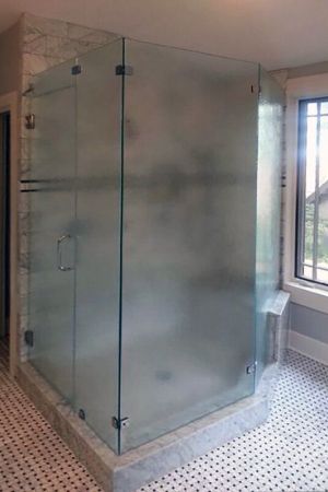 Flower mound shower doors