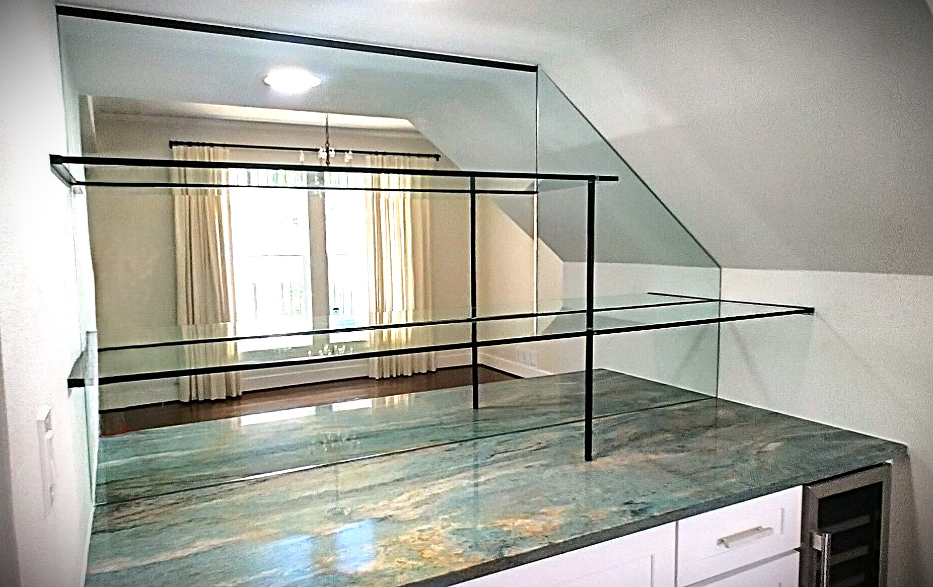 Super Custom Glass Shelving Unit